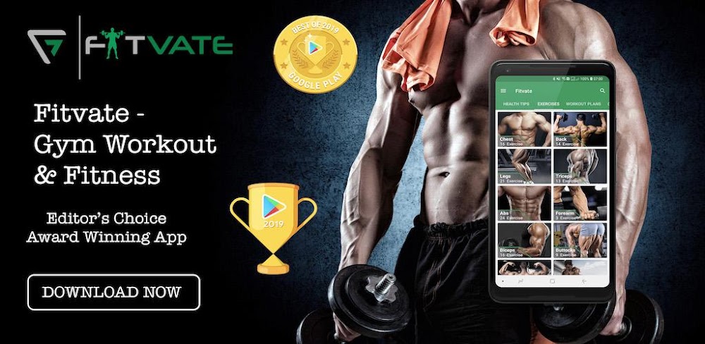 Cover Image of Fitvate v9.5 MOD APK (Premium Unlocked)