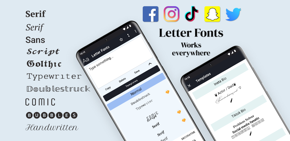 Cover Image of Letter Fonts v1.4.1.1 MOD APK (Premium Unlocked)