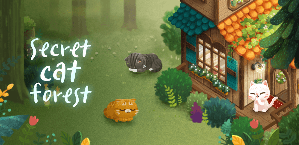 Cover Image of Secret Cat Forest v1.9.86 MOD APK (Unlimited Wood)