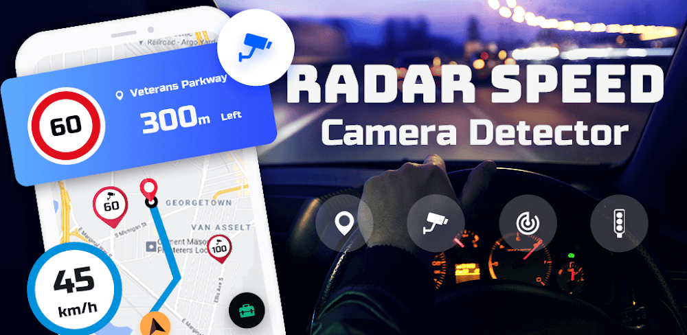 Cover Image of Speed Camera Radar v1.8.4 MOD APK (Premium Unlocked)